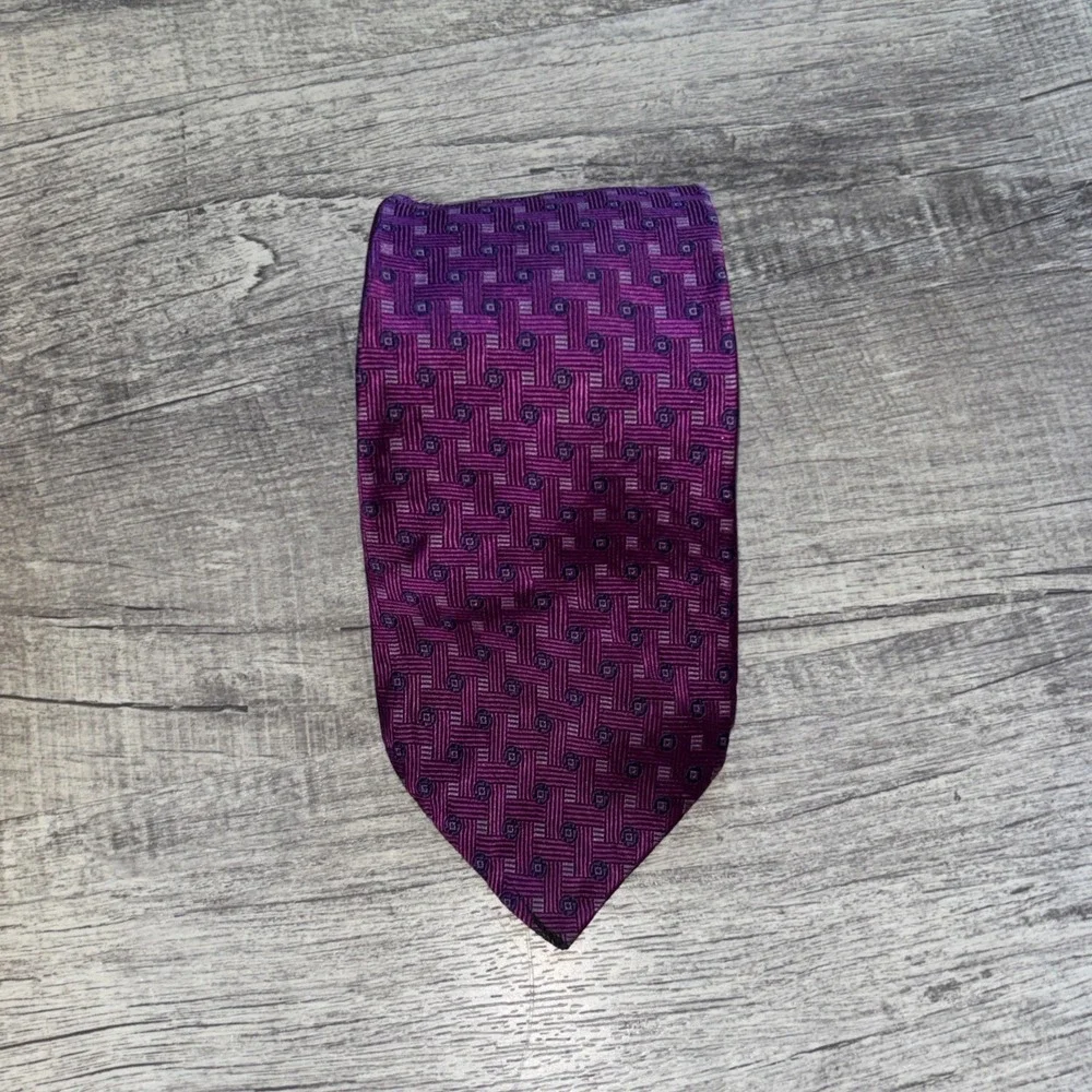 CONTE di MILANO Purple Silk Tie